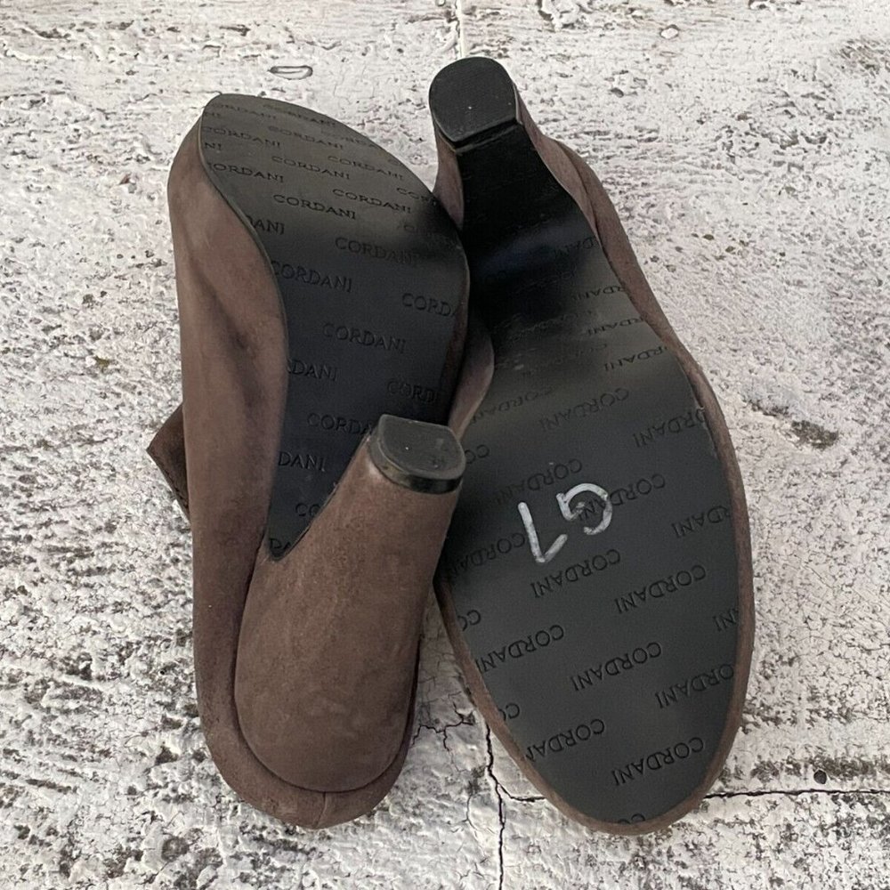 Cordani Calzature Women Mule Shoes Gray Suede Leather Heel Sandal Size 39.5 - Picture 9 of 11